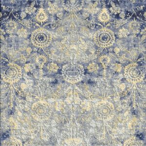 Modern Handknotted Wool and Silk Rug - HKM001